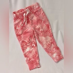 Baby Gap Pink and White Tie Dye Sweatpants Size 2T